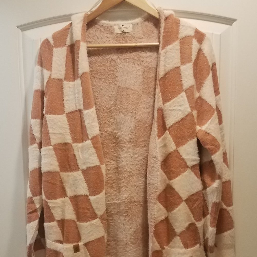 Tan Check Cardigan Simply Southern NWT - Picture 3 of 5